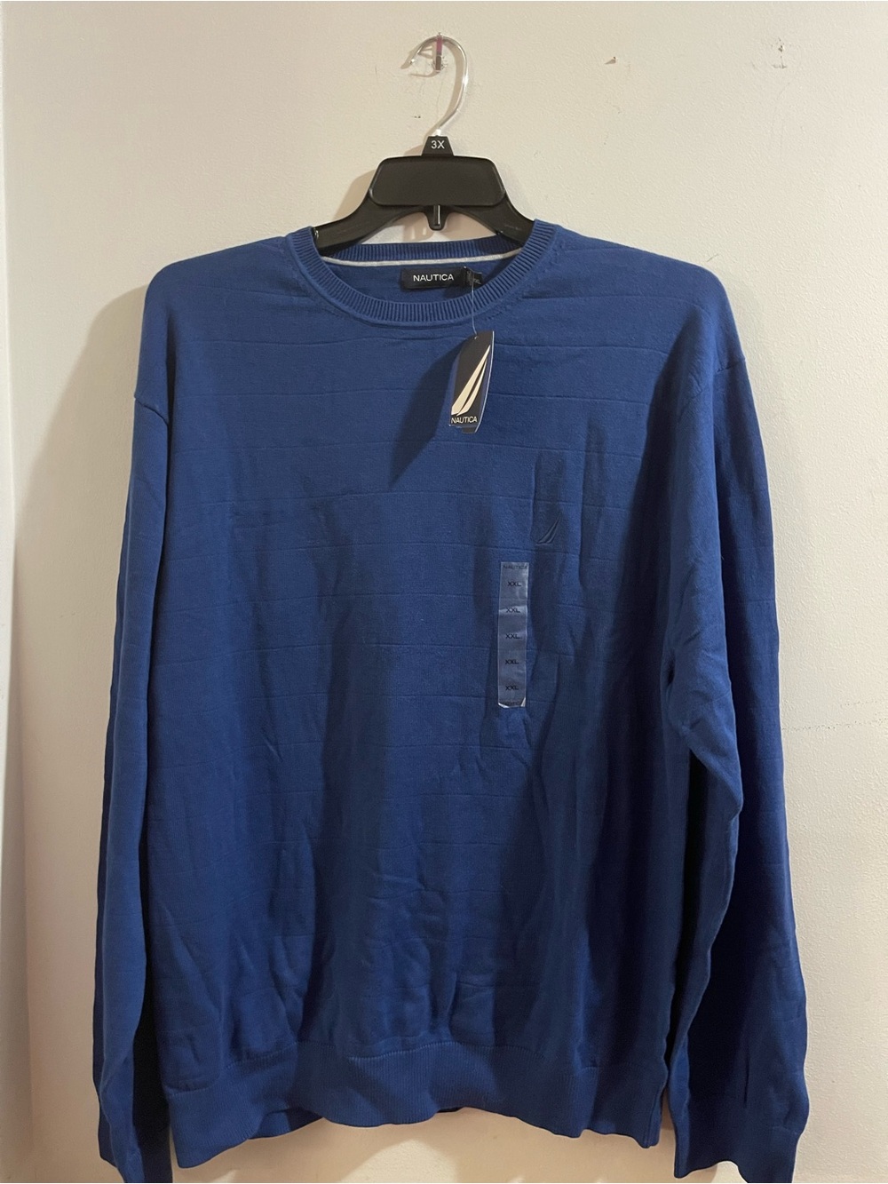 Nautica Men's Long-Sleeve Crewneck Sweater - Blue 2X